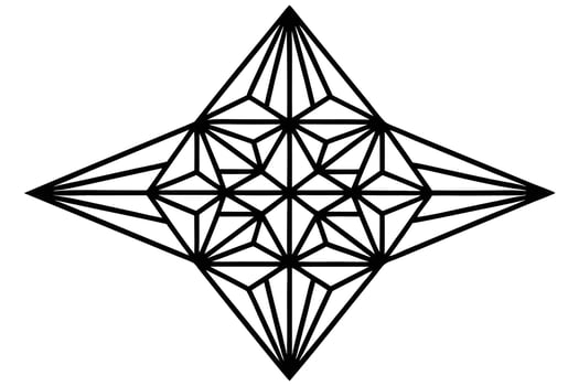 Geometric Design, Black and White, Abstract Shape vector