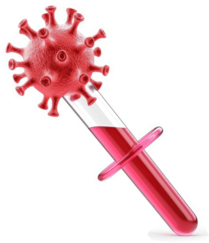 Viral sample in a laboratory test tube. png