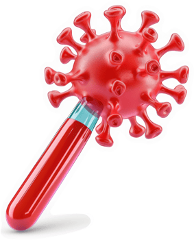 Viral blood sample illustrating infectious disease testing. png