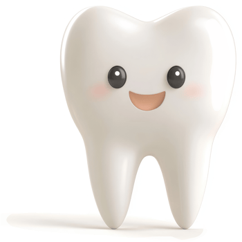 Smiling tooth illustration for oral health awareness. png