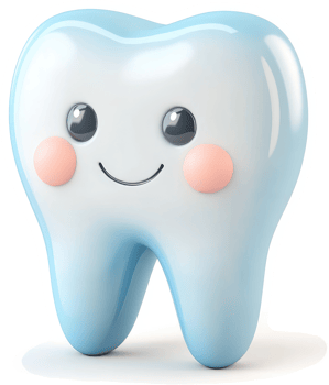 Smiling tooth illustration for oral health. png