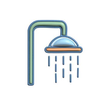 3D Shower Modern Bathroom and Relaxation Concept png