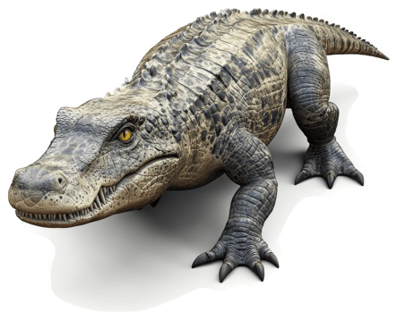 A large alligator, posed for display. png