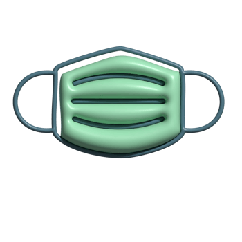 3D Face Mask Medical Equipment and Hygiene Concept png