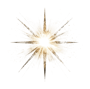 Golden explosion with radiant starburst and dynamic light burst png