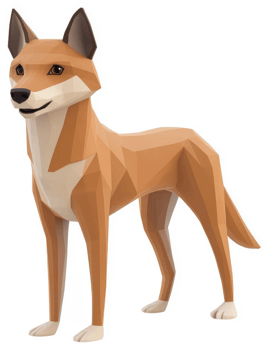 Digital illustration of a dingo. png