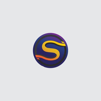 Futuristic S Letter Icon with 3D Effect in Bold Style Perfect for Gaming or Tech Logo vector