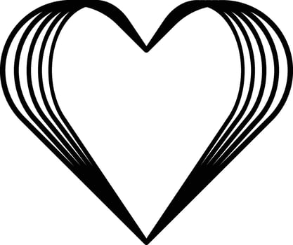 Trendy Heart Line Graphic For Cozy Room Vibes vector