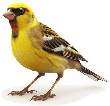 Vivid yellow finch displays striking plumage. png