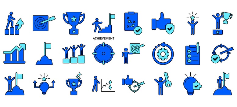 Set of Success Icons. vector