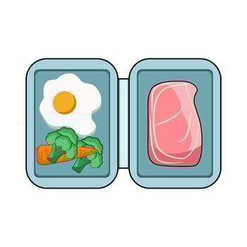 illustration of Meal Prep vector