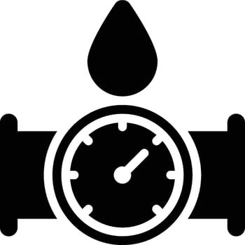 Water Meter, Equipment, Tools Glyph Solid Icon vector