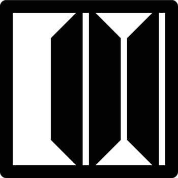 Folding Doors, Door, Garage Door Glyph Solid Icon vector