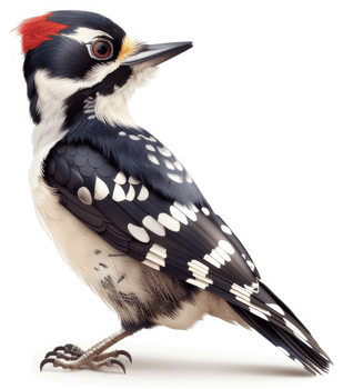 Side view of a Pileated woodpecker. png