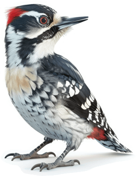 Profile of a Great Spotted Woodpecker. png