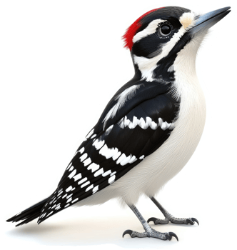 Close-up of a Pileated Woodpecker in profile. png
