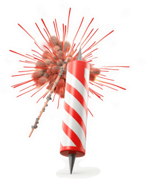 Exploding firework, vibrant display of pyrotechnics. png