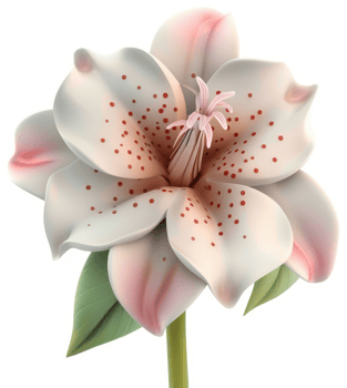 Delicate, three-dimensional, floral design. png