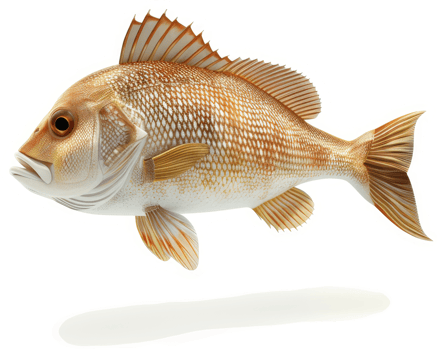 Close-up of a pale-brown saltwater fish. png