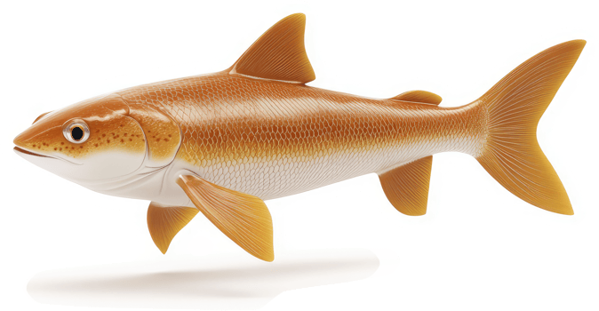 A stylized illustration of a prehistoric fish. png