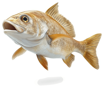 Close-up illustration of a speckled redfish. png