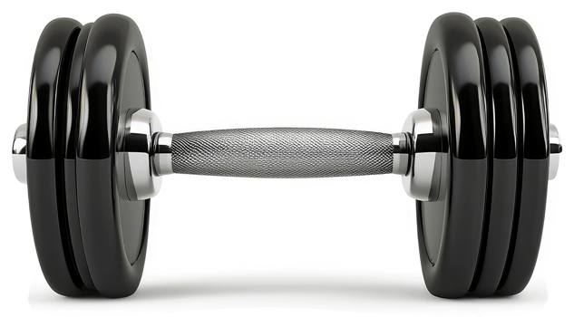 Heavy dumbbell, ideal for strength training. png