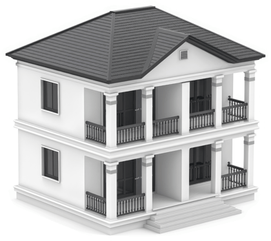 Two-story home with classic architectural details. png