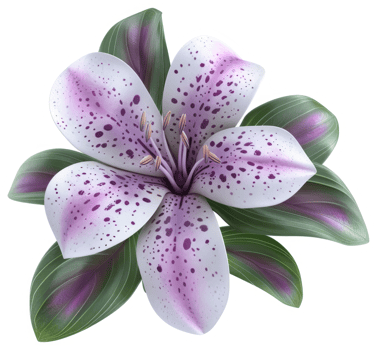 A Detailed Floral Image of a Lily Blossom. png