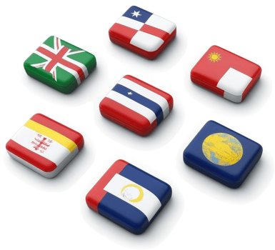 Collection of national flags from various countries. png
