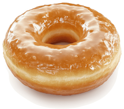 Glazed donut, glistening with sugary icing. png