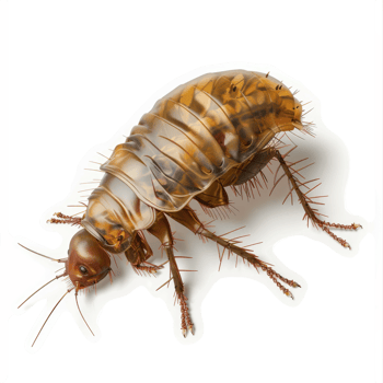 Detailed illustration of a springtail insect. png