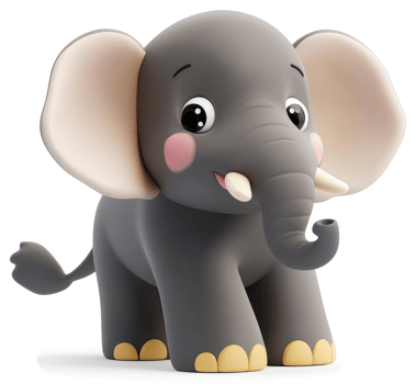 Cute cartoon elephant illustration. png