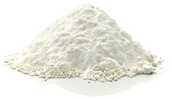 A mound of white powdered substance sits on a plain surface. png