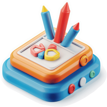 Colorful graphic design representation of education and learning tools. png