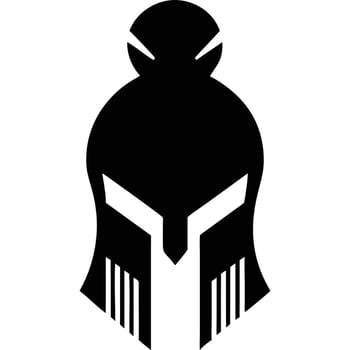 Spartan helmet logo vector