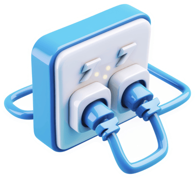 Modern electrical outlet with integrated control panel. png