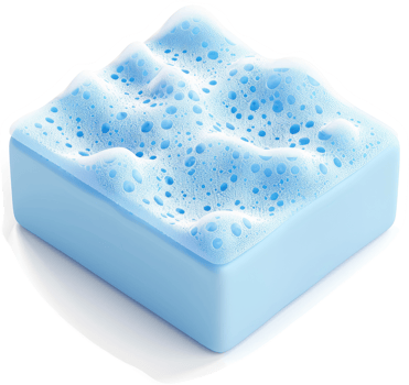 Light blue foam material with textured surface. png