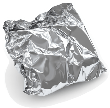 Crumpled sheet of metallic foil. png