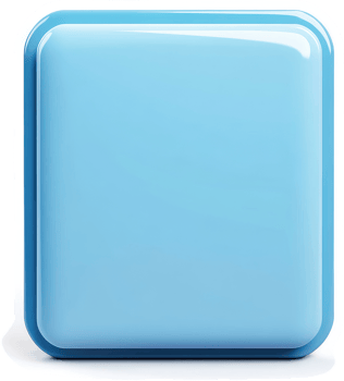Light blue rectangular button with a glossy finish. png