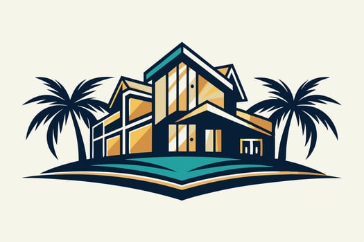 Tropical Dream Home Logo Design vector