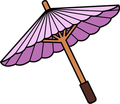 illustration icon of Borsang umbrella vector