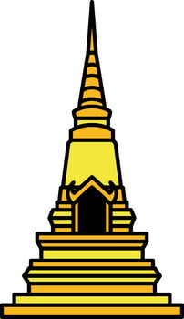 illustration of thai temple pagoda vector