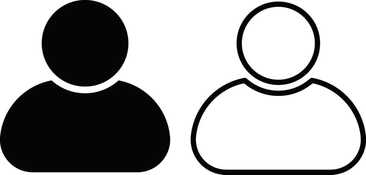 avatar icon set. Profile icons. user signs. people collection symbol vector