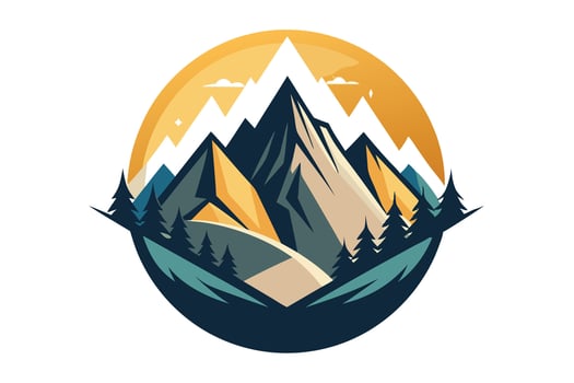Colorful Mountain Logo Design for Outdoor Brand vector