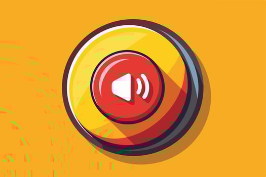 Simple Graphic Representing a Sound Off Notification vector