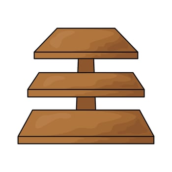 illustration of Luxury wooden ladder vector