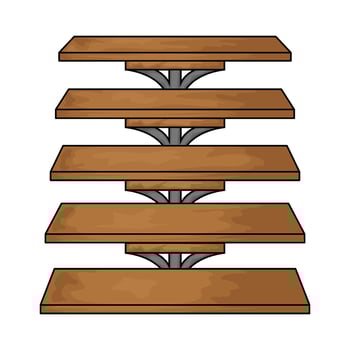 Luxury wooden ladder illustration vector