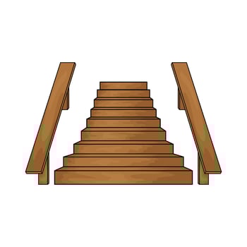 illustration of wood stairs vector