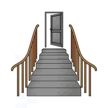 illustration of Home stairs vector