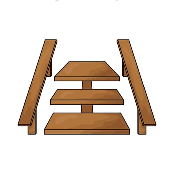 luxury home stair vector